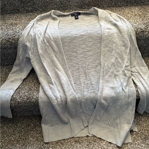GAP Women's Light Gray Open Cardigan